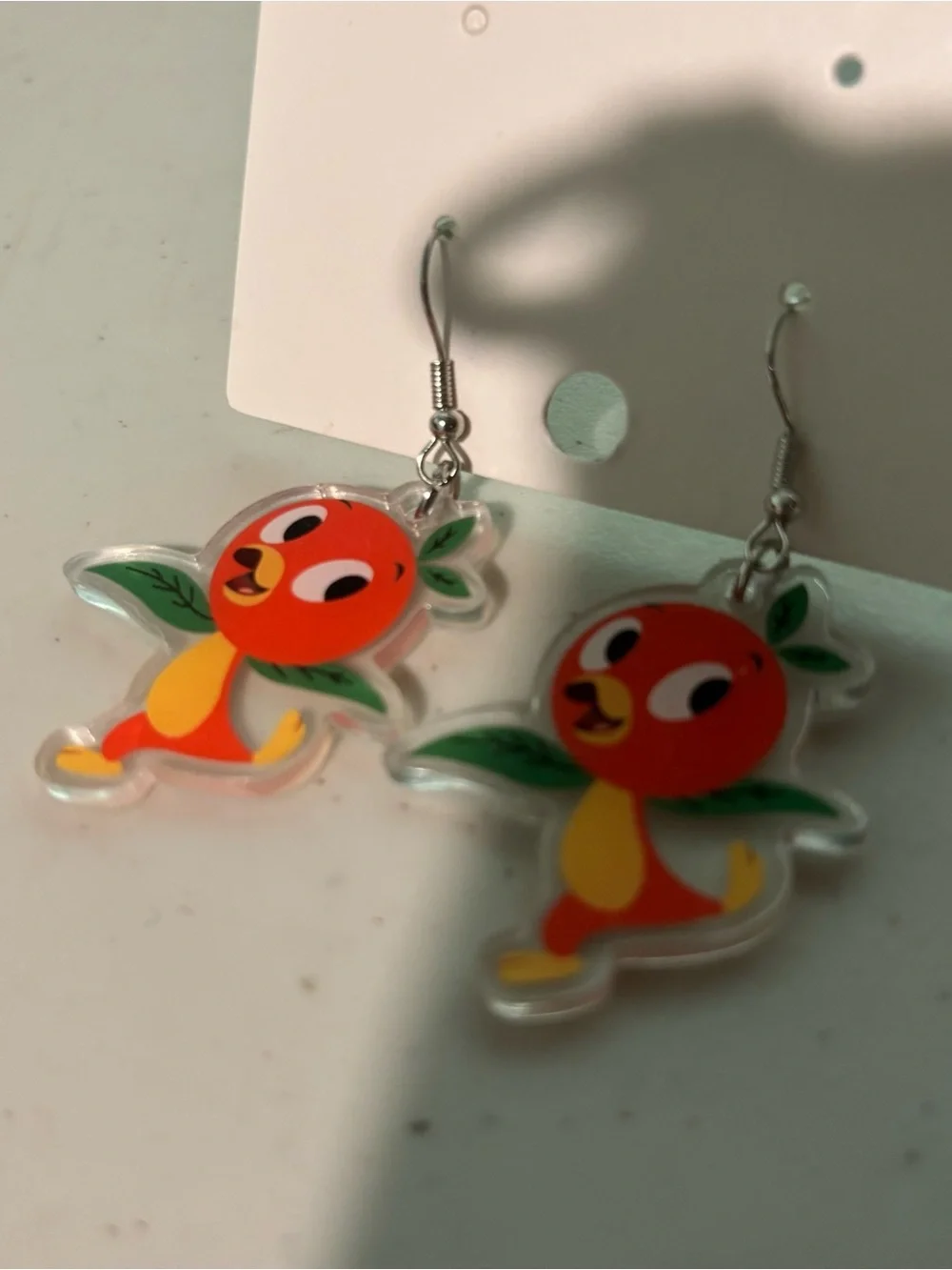 Orange bird Cartoon Fruit Dangle Earrings - Jewelry.